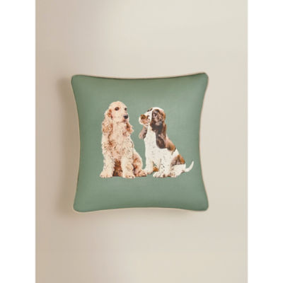 ASDA Green Spaniels Cushion
