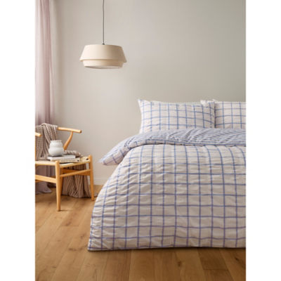 George Home Box Check Seersucker Duvet Set Single
