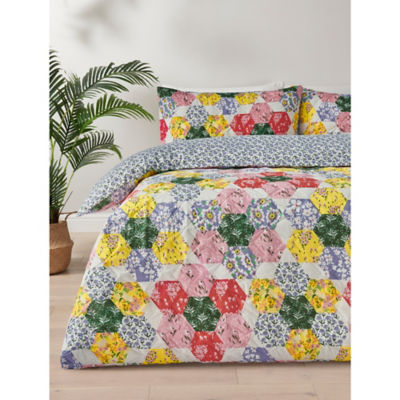 George Home Bright Hexagonal Patch Duvet Set - Double
