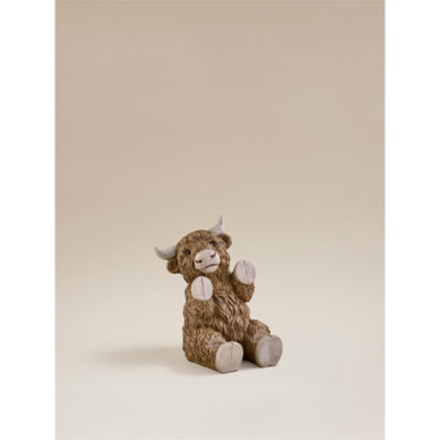 George Home Brown Highland Cow Phone Holder