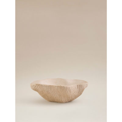 George Home Natural Abstract Textured Bowl