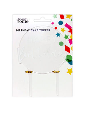 George Home White Hb Cake Topper