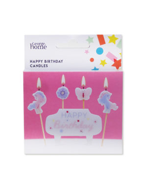 George Home Unicorn Pick Candles 5Pk