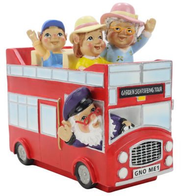 George Home Bus Tour Gnome 18.5x12.7x17.2cm