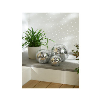ASDA Silver-Tone Disco Ball Ornaments - Set of 3