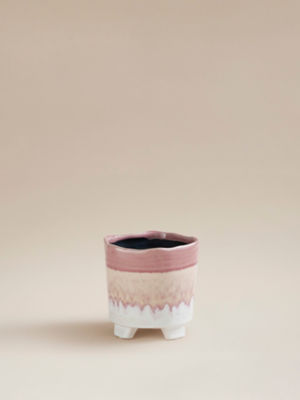 George Home Stone Glazed Planter 15.5x15.5x15.5cm