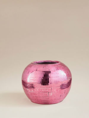 George Home Pink Disco Ball Planter 24x24x18.6cm