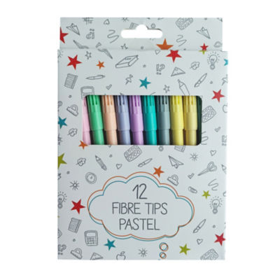 ASDA Pastel Felt Tips 12 Pack