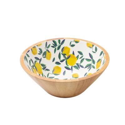 George Home Bamboo Bowl Lemon 25x25x10cm