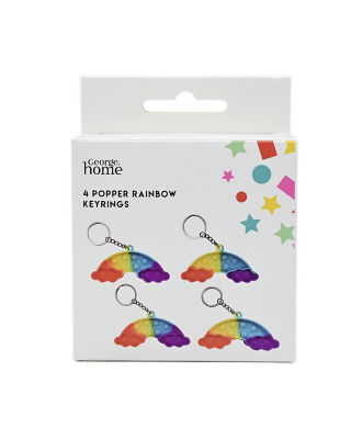 George Home 4 Popper Rainbow Keyrings