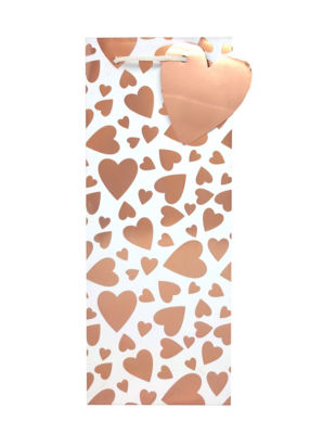 George Rose Gold Heart Bottle Bag