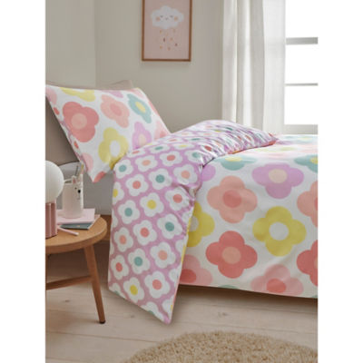 George Home Daisy Microfibre Reversible Duvet Set