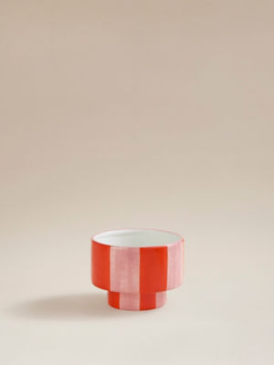 George Home Glossy Red & Pink Plant Pot 18.5x13.4cm