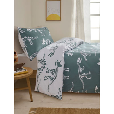 George Home Dinosaur Microfibre Reversible Duvet Set