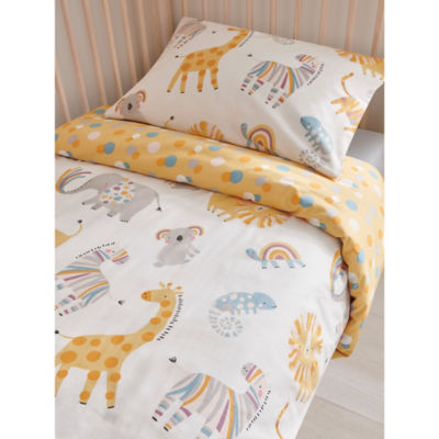 George Home Safari Reversible Cotton Toddler Duvet Set