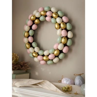 Stacey Solomon Easter Egg Rattan Wreath