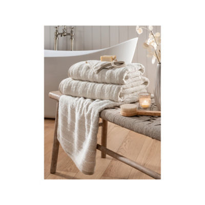 Stacey Solomon Neutral Textured Cotton Towel Range 50X90cm