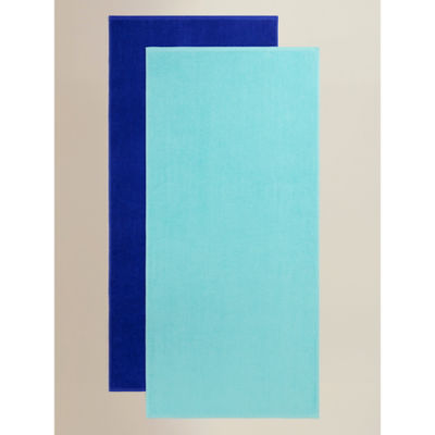 George Home Blue & Aqua Cotton Beach Towels - Set of 2