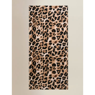 George Home Leopard Print-Effect Cotton Beach Towel