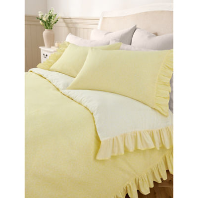 At Home with Stacey Solomon Stacey Solomon Yellow Ditsy Sprig Frill 100% Cotton Duvet Set Double
