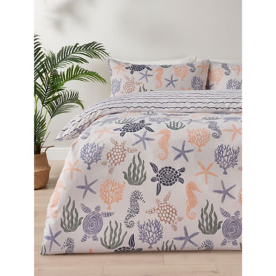 George Home Sea Life Microfibre Duvet Set - Double