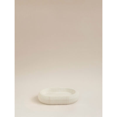 George Home Natural Sandstone Ribbed Soap Dish