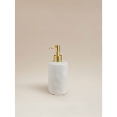 George Home White Sanctuary Dimple Stoneware Soap Dispenser