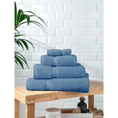 ASDA Blue Chambray Super Soft Cotton Towel & Bath Mat Range