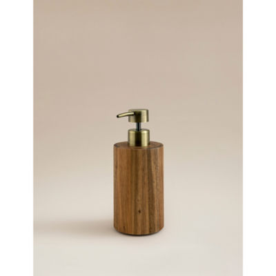 George Home Dark Wood Acacia Soap Dispenser