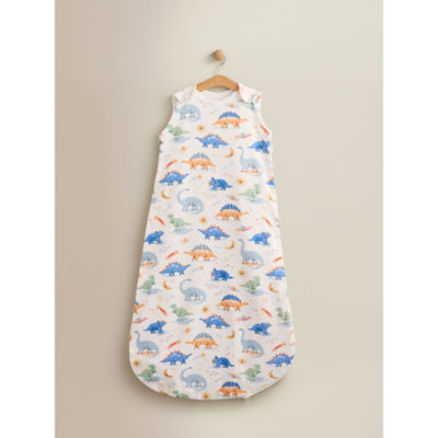 George Home Blue & White Dino Cotton Sleep Bag 2.5 Tog
