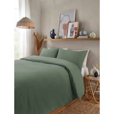 George Home Waffle Texture Duvet Set - Double