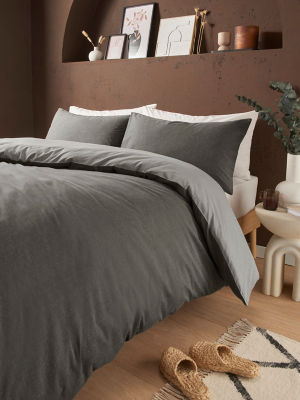 George Home Reversible Textured Single Duvet Set
