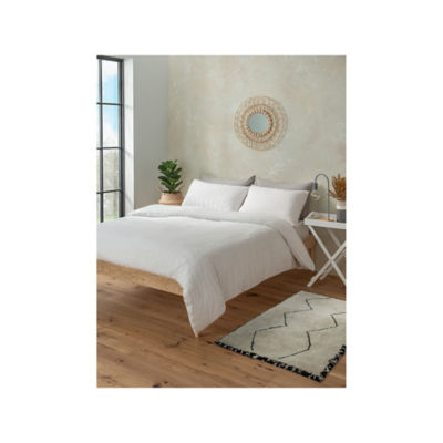 George White Seersucker Duvet Set - Image 2