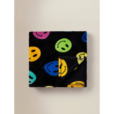 ASDA Checkerboard Smiley Fleece Blanket - 120cm x 150cm