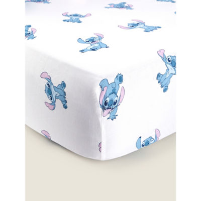 George Home Disney Stitch Cotton-Rich Single Fitted Sheet