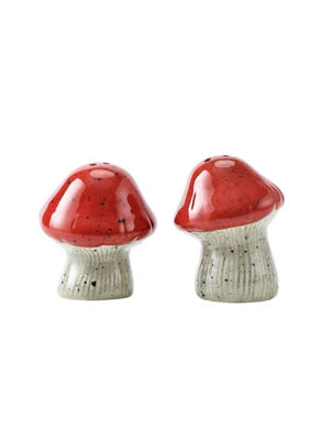 George Home Red Toadstool-Shaped Salt & Pepper Set