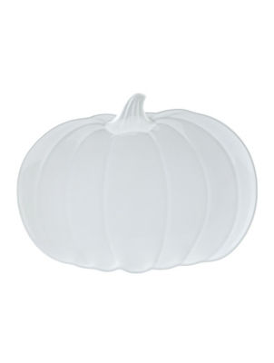 George Home Pumpkin-Shaped White Plate