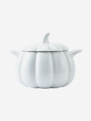 George Home White-Shaped Pumpkin Serving Bowl