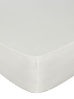 George Home White Fitted Sheet - King