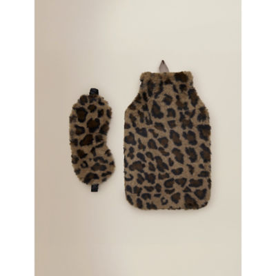 ASDA Brown Leopard Print Hot Water Bottle Gift Set