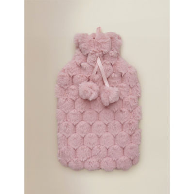 ASDA Pink Honeycomb Faux Fur Hot Water Bottle