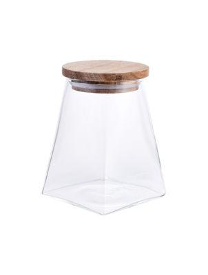 ASDA Pyramid Acacia Lid Jar