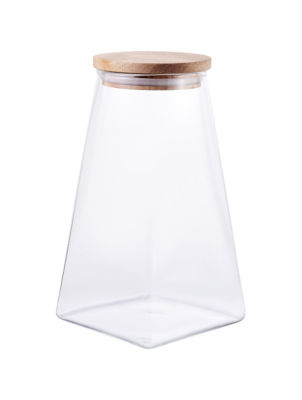 ASDA Pyramid Acacia Lid Jar