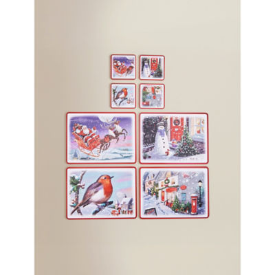 ASDA Christmas Scene Placemat & Coaster Set