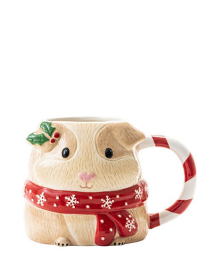 ASDA Christmas Guinea Pig Shaped Mug
