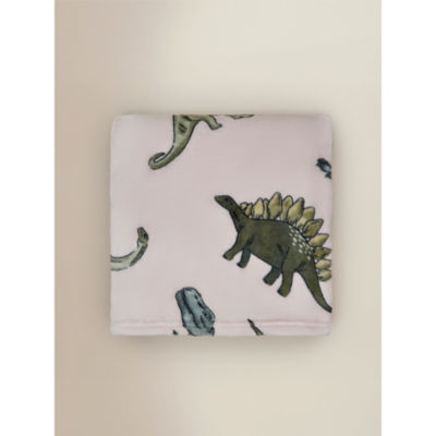 ASDA Green Dinosaurs Fleece Blanket - 120cm x 150cm