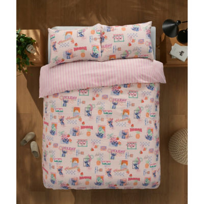 Lilo & Stitch Disney Stitch Pink Seersucker Easycare Duvet Set - Double