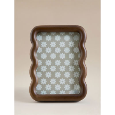 ASDA Brown Wavy Wood Frame
