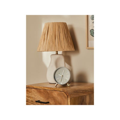 George Home White Mini Clock With Gold-Tone Feet