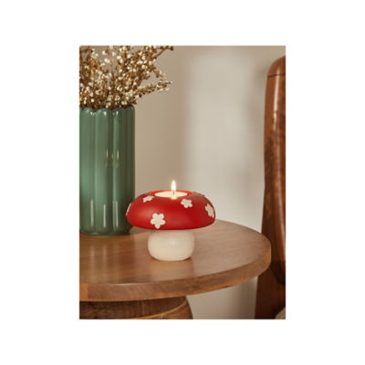 George Home Red & White Autumn Mushroom Tealight Holder